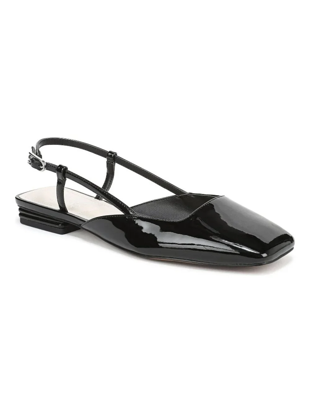 Franco Sarto | Tadella Faux Leather Slingback Flat | Size 10 | Black